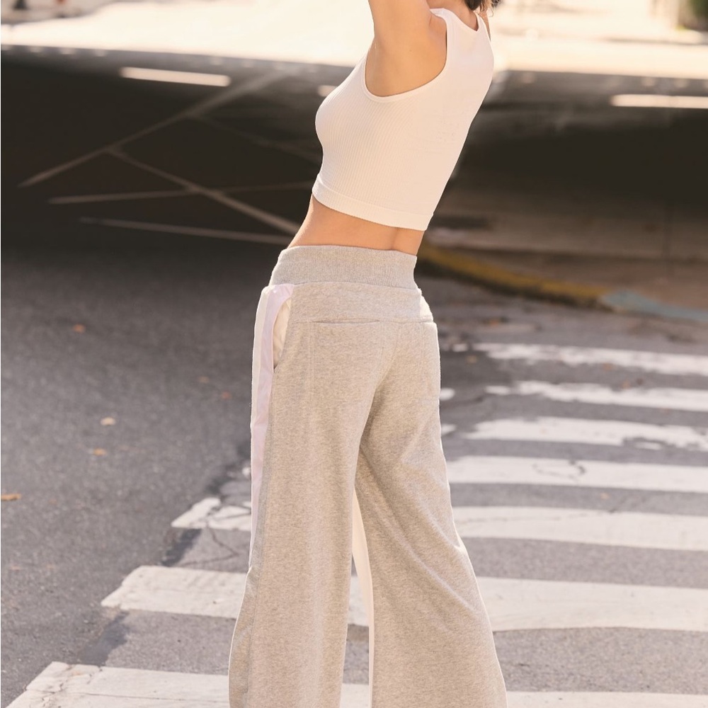 Anthropologie Daily Practice Strip Wide Leg Track Pants - Picture 4 of 8